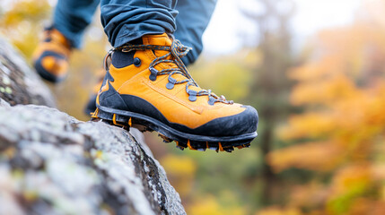 
Close up Rock climber scaling a cliff, intense adventure
