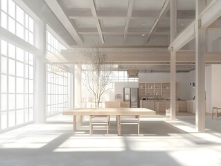 Bright Modern Interior with Minimalist Design Elements