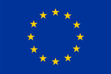 european union national simple flag, european state flag vector illustration