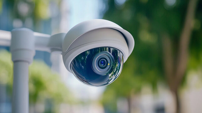 amera in a suburban neighborhood, residential surveillance