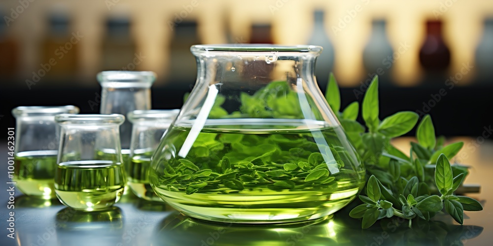 Poster glass of water with mint