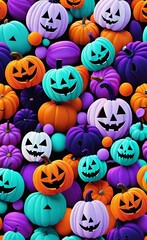 Fototapeta premium halloween seamless background