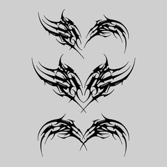 Neo tribal cyber sigilism tattoo