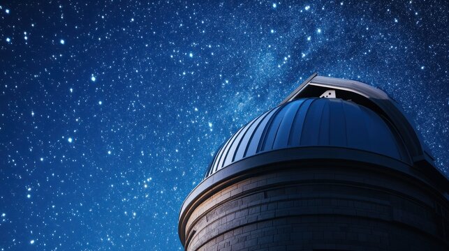 A close-up view of an observatory dome opening to reveal a telescope, ready for a night of stargazing and exploration