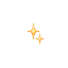 Obraz premium Star, Sparkle Pixel Art