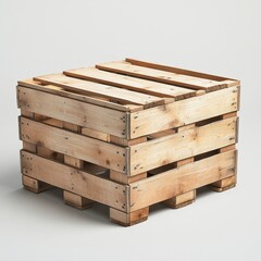 A rustic wooden pallet stands out as a versatile storage solution, suitable for various uses like shipping, construction, or home decor projects, providing an industrial touch to any space,