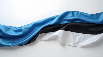 Wrinkled Estonian flag close-up