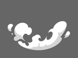 着地の煙のエフェクトのイラスト素材_16:9