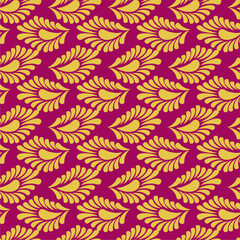 Seamless vector pattern print wallpaper background with paisley ornament ethnic art decor design	
