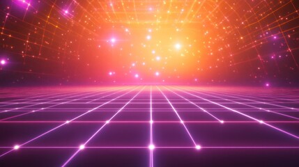 Neon Grid Background