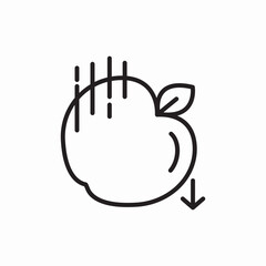 newton apple icon sign vector