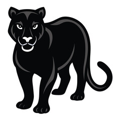 Solid color Panther animal vector design