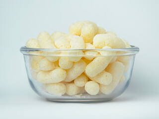 sweet corn sticks in a glass bowl