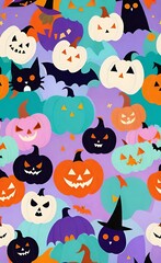 Fototapeta premium halloween seamless background