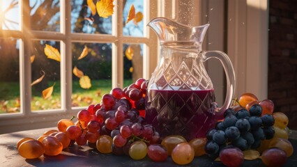 Freshly Pressed Grape Juice: A Sweet Sip for Cool Autumn Days