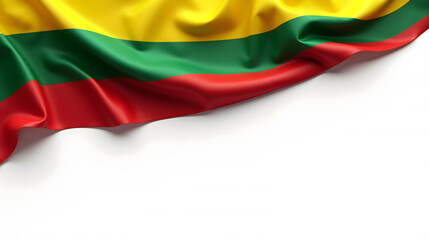 Obraz premium Wrinkled Lithuanian flag close-up