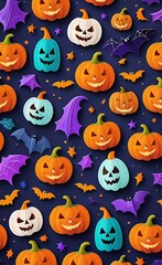 Fototapeta premium halloween seamless background