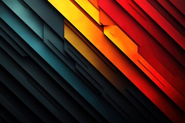 Obraz premium A colorful abstract design with black and red stripes