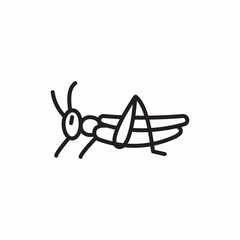 grasshopper insect icon sign vector