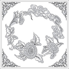 Vector sketch, illustration, silhouette, design, ornament, pattern, classic vintage ethnic traditional background painting 