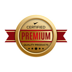 Premium Quality Logo, Premium Quality Badge, 100 Percent Premium Quality Seal, Best Products Emblem For Product and Service Basded Social Media Design