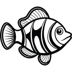 clownfish logo icon vector design