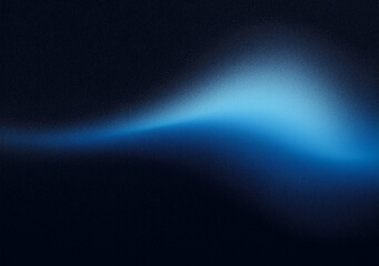 Dark grainy background, glowing blue abstract noise texture shape on black banner poster header backdrop, copy space