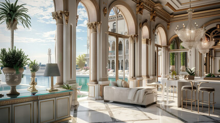 Luxury Art Nouveau European style Interior Place