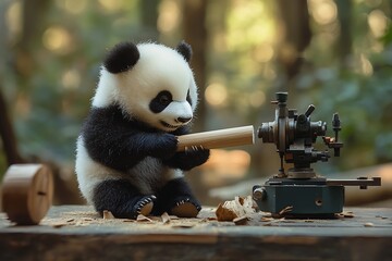 Fototapeta premium giant panda bear