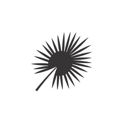 Obraz premium Tropical leaf silhouette. Jungle exotic leaves and botanical plants. Vector illustration.