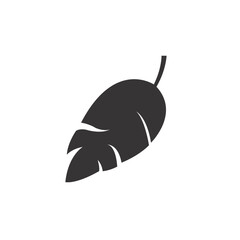 Tropical leaf silhouette. Jungle exotic leaves and botanical plants. Vector illustration.