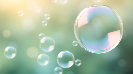 Soap bubble background. Generative AI