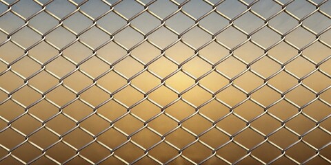 Fototapeta premium Realistic invisible chain link fence with metal mesh texture for privacy designs