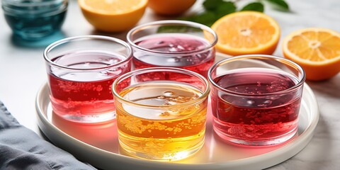 glass of orange juice with ice