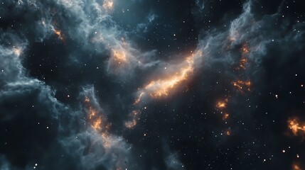 Obraz premium Vibrant Colorful Nebula and Galaxies with Stars and Stellar Remnants in the Cosmic Abstract Background Wallpaper