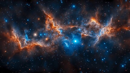 Obraz premium Vibrant Colorful Nebula and Galaxies with Stars and Stellar Remnants in the Cosmic Abstract Background Wallpaper