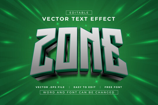Vector Zone 3D editable text effect