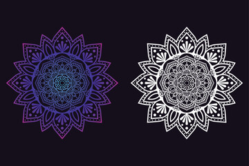 Elegant Mandala Wedding Coloring Book Pattern Design