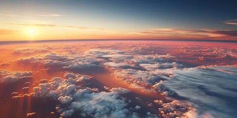 Fototapeta premium aerial view of the city of sunrise