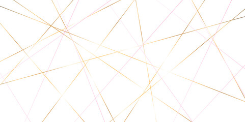 Abstract red and golden color line straight Vector in white background. geometric random chaotic line design with transparent background Vector Illustration.	