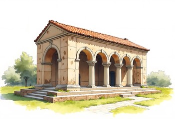 Fototapeta premium 3D illustration Fantastic Old Plaza 