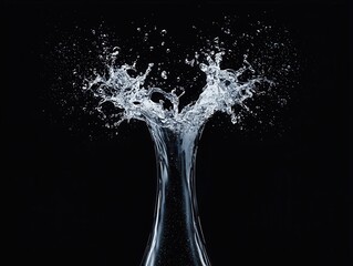 Obraz premium Water jets converging into a single point, Jet Coalescence, Study of converging fluid streams