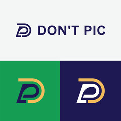 DP letter logo creative design. DP unique design. DP creative initials letter logo concept.