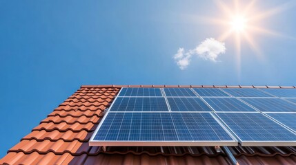 Solar Panel on a Roof