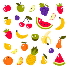 Fruit and berries element set