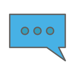 chat bubble icon line style