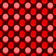 Vector - polka dot illustration, seamless pattern.