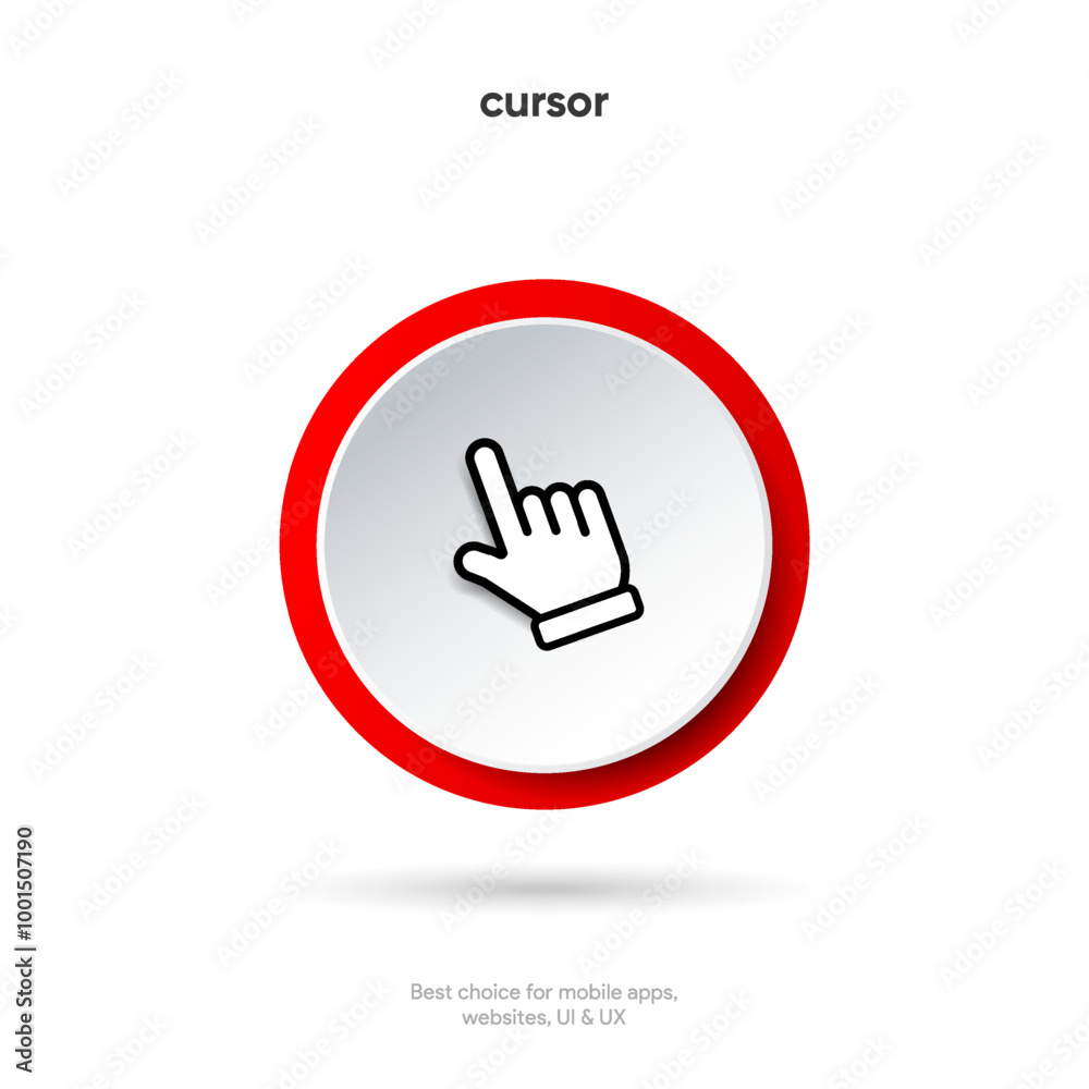 Fototapete Mouse click cursor set. Hand Cursor. Click icon. Mouse pointer set. Arrow cursor. Pointer click icon. Clicking cursor, pointing hand clicks and waiting loading icons. Website arrows or hand icon.