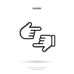 Mouse click cursor set. Hand Cursor. Click icon. Mouse pointer set. Arrow cursor. Pointer click icon. Clicking cursor, pointing hand clicks and waiting loading icons. Website arrows or hand icon.