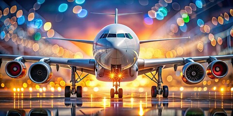 Detailed Diagram Illustrating the Anatomy of an Airplane with Labeled Components and Structure